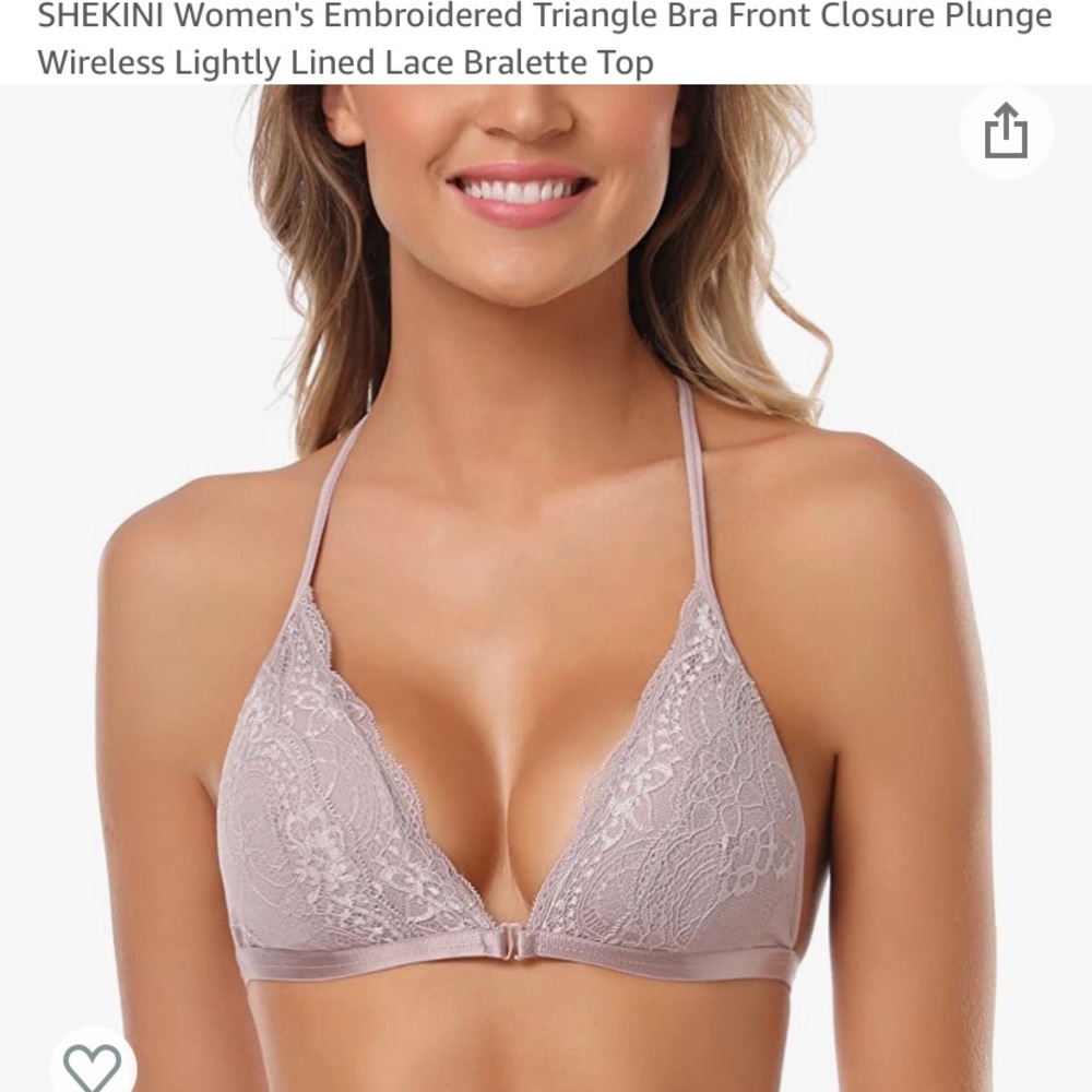 T-strap front clasp bralette size medium